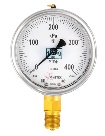 Вакуумметры, мановакуумметры, манометры точных измерений ВТИф, МВТИф, МТИф d.100 Без корр."0"
