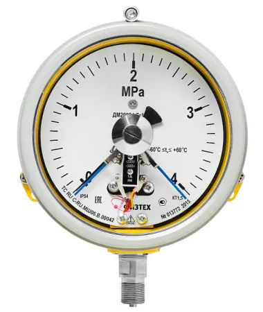 Вакуумметры, мановакуумметры, манометры электроконтактные взрывозащищенные коррозионностойкие ДВ2005фСг1Ехd Кс, ДА2005фСг1Ехd Кс, ДМ2005фСг1Ехd Кс (Диаметр: 160 мм)