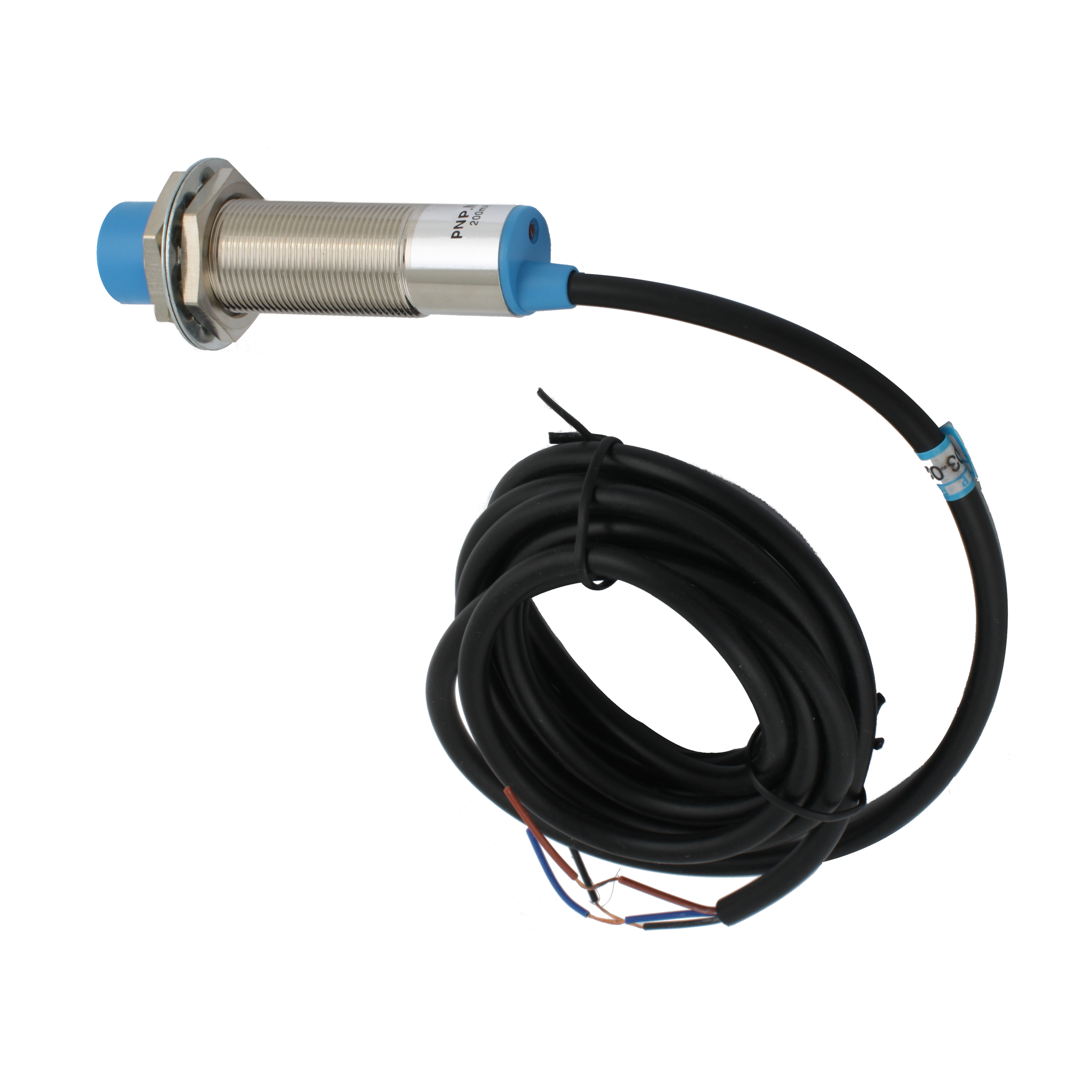 INNOCONT Индуктивный датчик, M18x1, L=73 мм, неэкранированный, зона срабатывания 8 мм, -25 +60 С, 12…24 VDC, IP65, выход: PNP NO, макс. ток 200 мА, кабель 2 м SL-18P8C