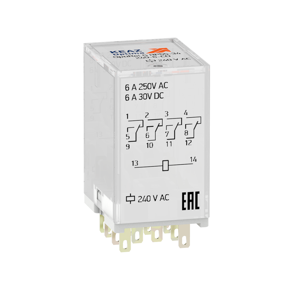 Реле промежуточное OptiRel G RP55-34-24D-6-CO, 30 шт