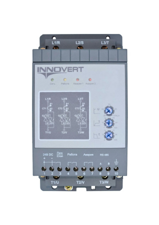 INNOVERT устройство плавного пуска , номинальный ток 3 а, питание управления 24в dc, rs-485 SSD152D43E