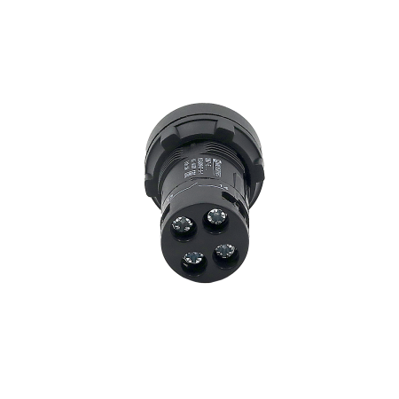 Кнопка синяя выступающая с подсветкой, 1NO, 220V AC, IP54, пластик